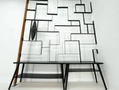 Pamono Art Wall Unit or Room Divider with Sculpture by Jelínek, 1960s><noscript><img width=