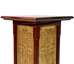 Best Pamono Arts & Crafts Art Nouveau Pedestal by Carel Adolph Lion Cachet, 1890s