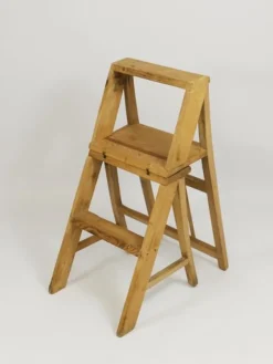 Clearance Pamono Arts & Crafts Metamorphic Library Steps Folding Ladder Chair, Vienna, 1900s
