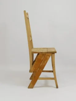 Clearance Pamono Arts & Crafts Metamorphic Library Steps Folding Ladder Chair, Vienna, 1900s