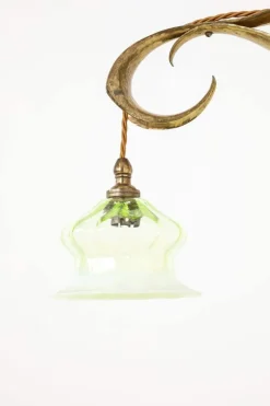Pamono Arts & Crafts Planished Brass Wall Lamps, 1890s, Set of 2><noscript><img width=