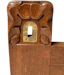 Online Pamono Arts & Crafts Wall Mirror with Hand-Carved Frogs from Kobus De Graaff, 1900s