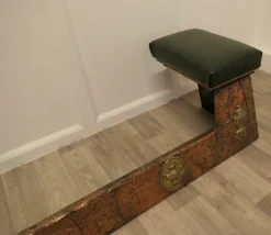 Best Pamono Arts and Crafts Beaten Copper and Brass Club Fender Inglenook Fireside Seat