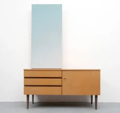 New Pamono Ash Dressing Table with Mirror, 1960s