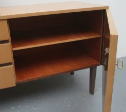 New Pamono Ash Dressing Table with Mirror, 1960s
