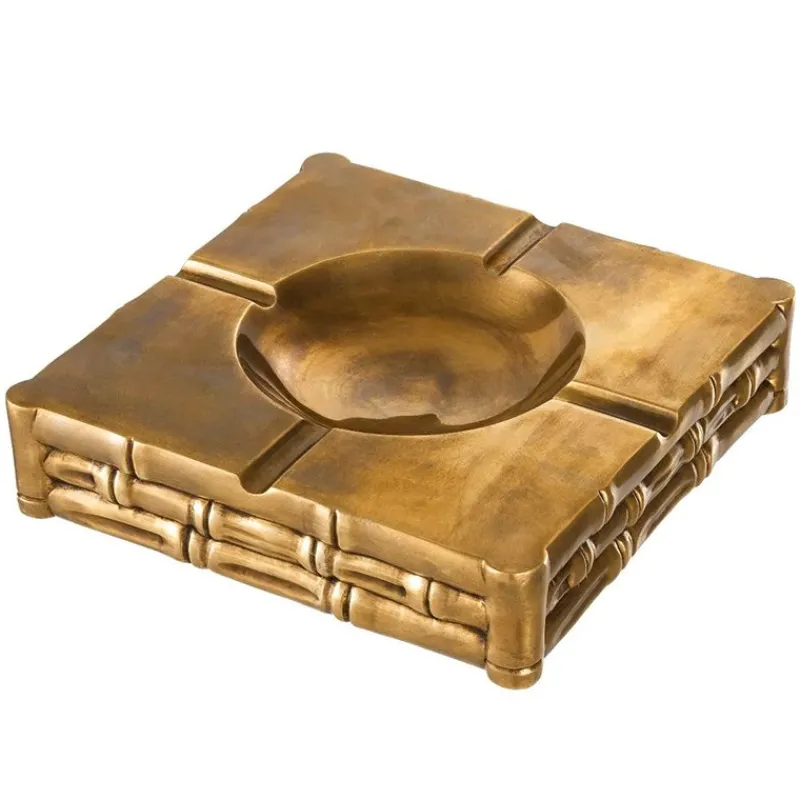 Hot Pamono Ashtray in Brass and Bamboo from PC Collection