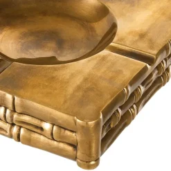 Hot Pamono Ashtray in Brass and Bamboo from PC Collection