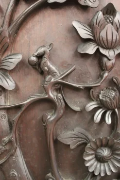 Pamono Asian Carved Wooden Columns, 1890s, Set of 2