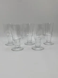 Sale Pamono Asymmetrical Water Glasses in Murano Glass by Carlo Moretti, Italy, 1990s, Set of 5