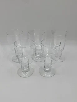 Sale Pamono Asymmetrical Water Glasses in Murano Glass by Carlo Moretti, Italy, 1990s, Set of 5