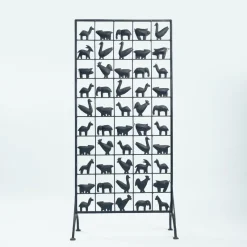 Online Pamono Atelier Marolles Freestanding Room Divider Screen with Animal Motifs in Wrought Iron by Jean Touret