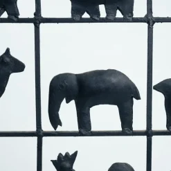 Online Pamono Atelier Marolles Freestanding Room Divider Screen with Animal Motifs in Wrought Iron by Jean Touret