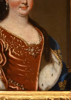 Pamono Atelier of Pierre Gobert, Louis XV King of France & Maria Leszczynska, 18th Century, Oil on Canvases, Framed, Set of 2><noscript><img width=