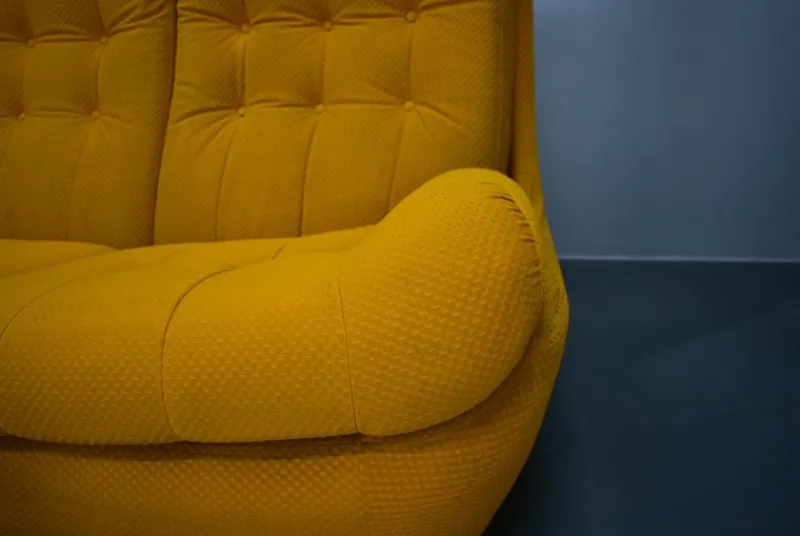 Pamono Atlantis Three-Seater Sofa in Yellow, 1960s> Couches & Sofas