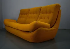 Pamono Atlantis Three-Seater Sofa in Yellow, 1960s><noscript><img width=