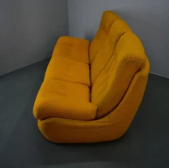 Pamono Atlantis Three-Seater Sofa in Yellow, 1960s><noscript><img width=