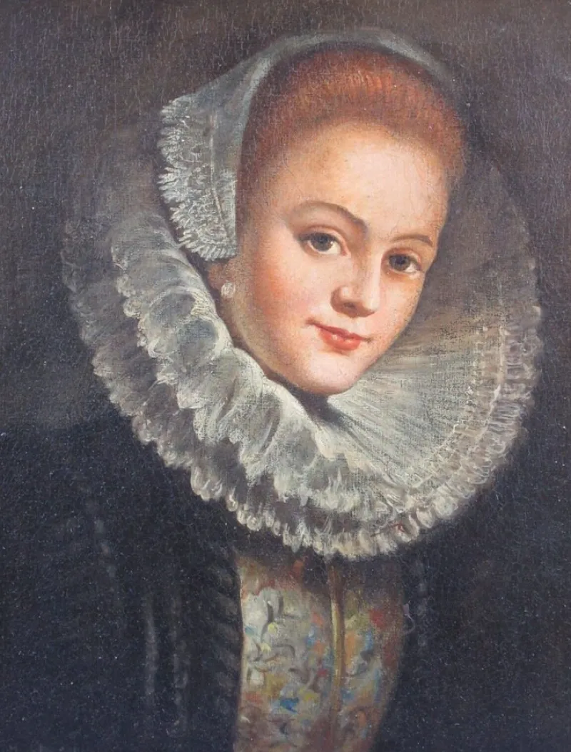 Pamono Audrik, Portrait of Countess, 1750, Oil on Canvas, Framed> Old Masters