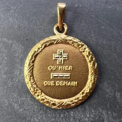 Discount Pamono Augis French Plus Quhier 18k Yellow Gold Love Charm Pendant, 1960s