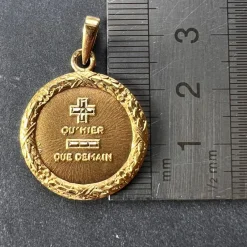 Discount Pamono Augis French Plus Quhier 18k Yellow Gold Love Charm Pendant, 1960s