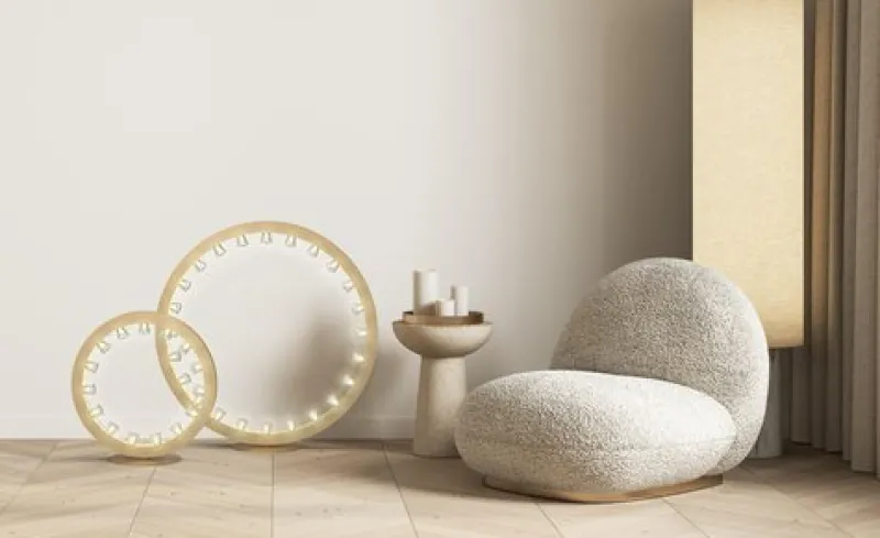 Pamono Aurora Mini 80 Circular Pink Floor Lamp by JSPR> Floor Lamps