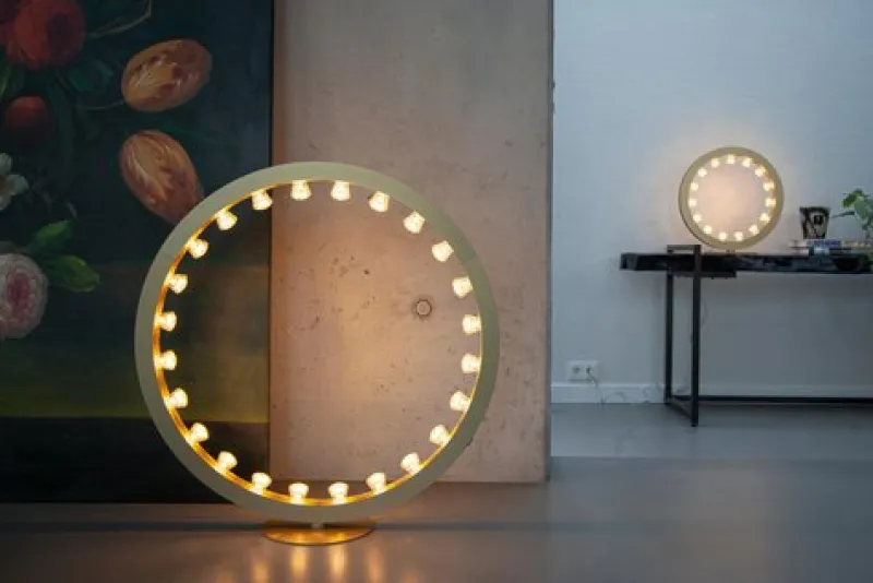 Pamono Aurora Mini 80 Circular Pink Floor Lamp by JSPR> Floor Lamps