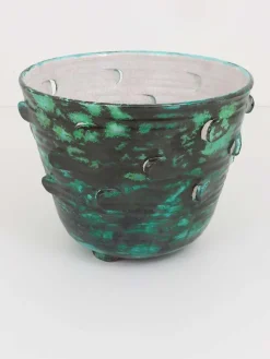 Clearance Pamono Austrian Art Nouveau Ceramic Pottery Flower Pot by Michael Powolny, 1920s