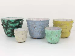 Clearance Pamono Austrian Art Nouveau Ceramic Pottery Flower Pot by Michael Powolny, 1920s