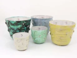 Clearance Pamono Austrian Art Nouveau Ceramic Pottery Flower Pot by Michael Powolny, 1920s