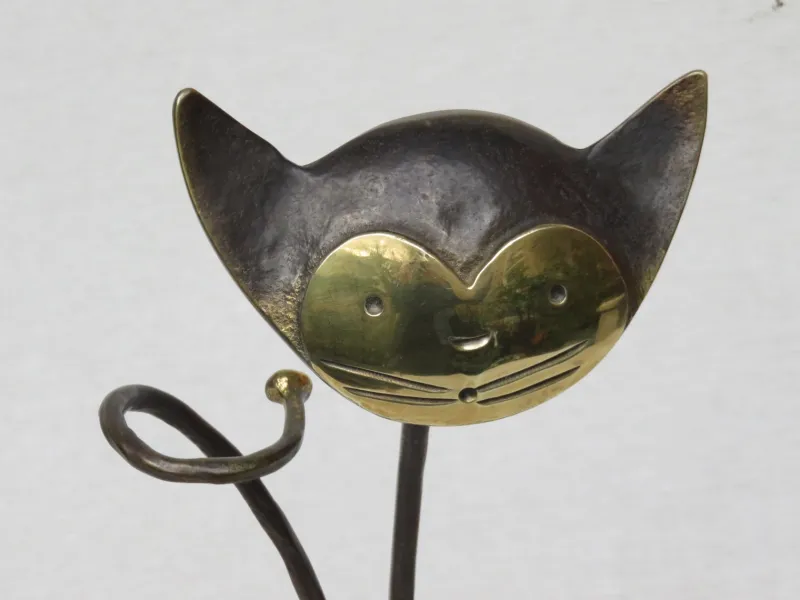 Outlet Pamono Austrian Cat Bottle Holder & Corkscrew from Walter Bosse, 1950s, Set of 2