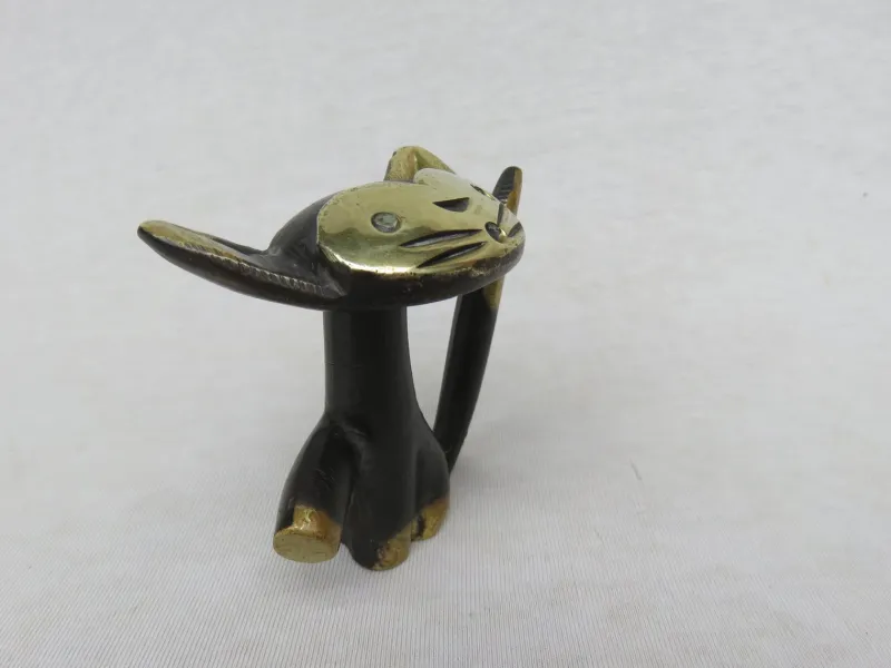 Outlet Pamono Austrian Cat Bottle Holder & Corkscrew from Walter Bosse, 1950s, Set of 2