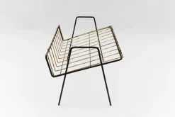 Pamono Austrian Metal Magazine Rack, 1950s><noscript><img width=
