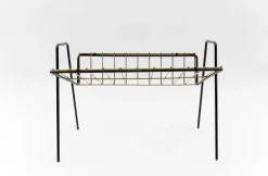 Pamono Austrian Metal Magazine Rack, 1950s><noscript><img width=
