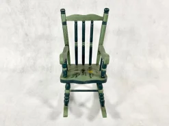 Pamono Austrian Painted Folk Art Rocking Chair, 1960s><noscript><img width=