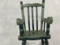 Pamono Austrian Painted Folk Art Rocking Chair, 1960s><noscript><img width=