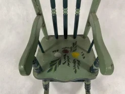 Pamono Austrian Painted Folk Art Rocking Chair, 1960s><noscript><img width=