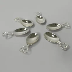 Clearance Pamono Austrian Silver-Plated Oyster Spoons by Solo, 1950s, Set of 6