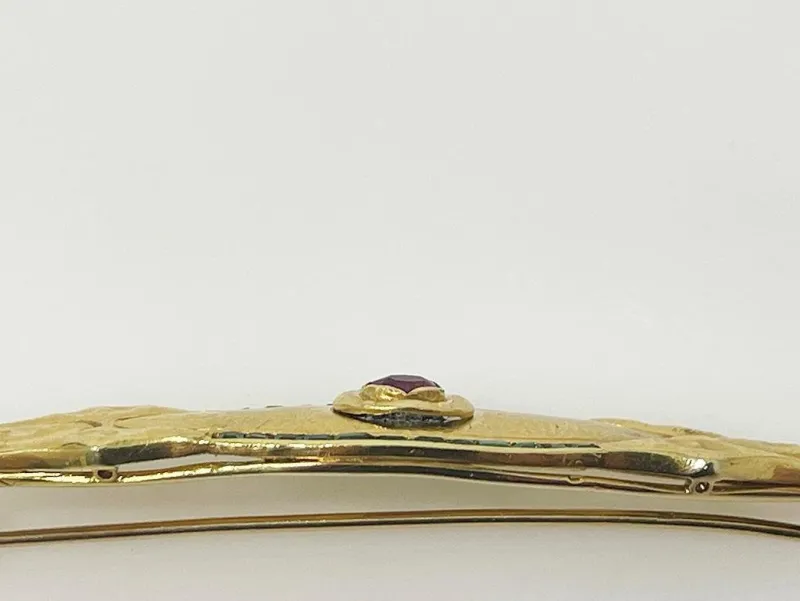 New Pamono Austro-Hungarian Golden Brooche, 1890s