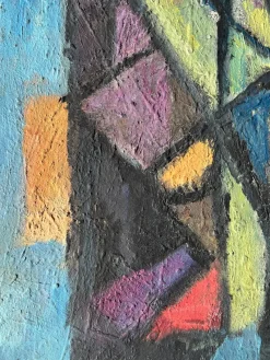 Discount Pamono B. Pàlf, Abstract Composition, 1967, Oil on Wood