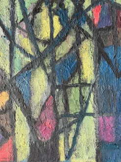 Discount Pamono B. Pàlf, Abstract Composition, 1967, Oil on Wood