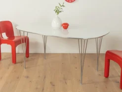 Outlet Pamono B612 Superellipse Dining Table by Piet Hein & Bruno Mathsson for Fritz Hansen, 1960s