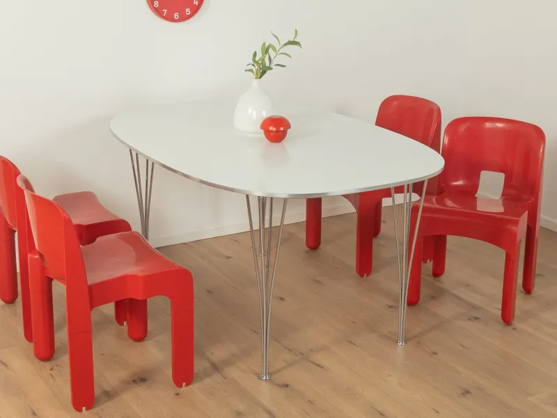 Outlet Pamono B612 Superellipse Dining Table by Piet Hein & Bruno Mathsson for Fritz Hansen, 1960s