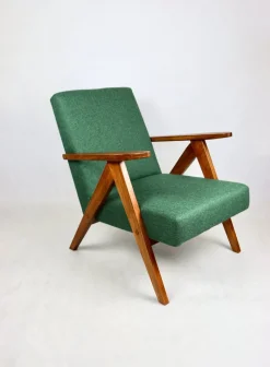 Outlet Pamono B-310 VAR Armchair in Green Herringbone Tweed, 1970s