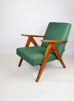 Outlet Pamono B-310 VAR Armchair in Green Herringbone Tweed, 1970s