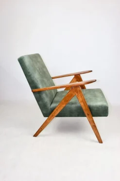Outlet Pamono B-310 VAR Armchair in Olive Velvet, 1975