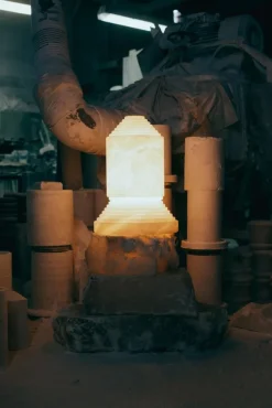 Pamono Babel Alabaster Table Lamp by Àngel Jové><noscript><img width=