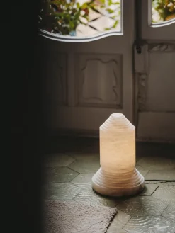 Pamono Babel Alabaster Table Lamp by Àngel Jové><noscript><img width=