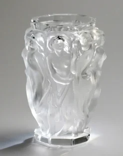 Pamono Baccantes Vase in Frosted Glass by Lalique