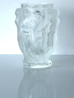 Pamono Baccantes Vase in Frosted Glass by Lalique
