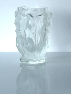 Pamono Baccantes Vase in Frosted Glass by Lalique
