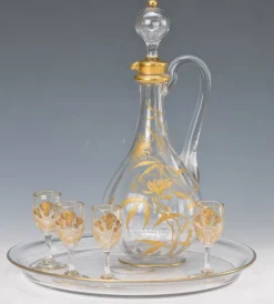 Pamono Baccarat Liqueur Set from Nancy, France, 1890s> Glassware